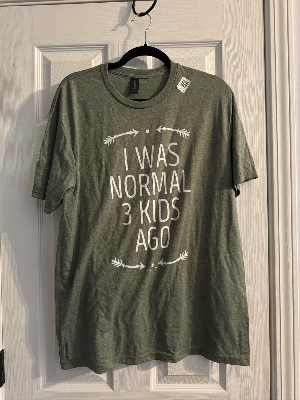 Olive Green Kids' Graphic Tee - "I Was Normal 3 Kids Ago"